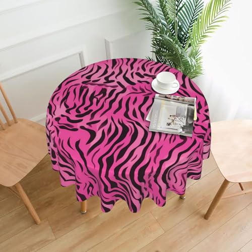LAABBE Runde dekorative Tischdecke, 152,4 cm, Zebra-Tiger-Leoparden-Motiv, für den Innen- und Außenbereich, auf runden Tischen wie Couchtischen, Esstischen und Bauernhoftischen LAABBE Runde dekorative Tischdecke, 152,4 cm, Zebra-Tiger-Leoparden-Motiv, für den Innen- und Außenbereich, auf runden Tischen wie Couchtischen, Esstischen und Bauernhoftischen von LAABBE