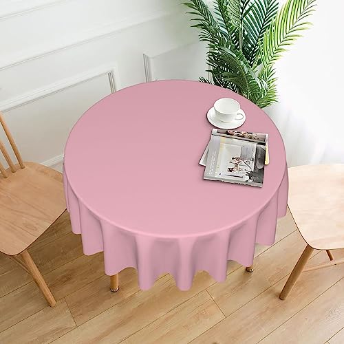 LAABBE Runde dekorative Tischdecke, 152,4 cm, einfarbig, rosa Stempel für den Innen- und Außenbereich, auf runden Tischen wie Couchtischen, Esstischen und Bauernhoftischen LAABBE Runde dekorative Tischdecke, 152,4 cm, einfarbig, rosa Stempel für den Innen- und Außenbereich, auf runden Tischen wie Couchtischen, Esstischen und Bauernhoftischen von LAABBE