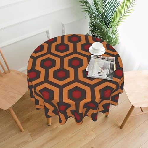 LAABBE Runde dekorative Tischdecke, 152,4 cm, glänzender Overlook-Stempel für den Innen- und Außenbereich, auf runden Tischen wie Couchtischen, Esstischen und Bauernhoftischen LAABBE Runde dekorative Tischdecke, 152,4 cm, glänzender Overlook-Stempel für den Innen- und Außenbereich, auf runden Tischen wie Couchtischen, Esstischen und Bauernhoftischen von LAABBE