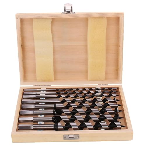 Bohrbit-Set, 8pcs Twist Bohrbit Set 6-20 mm, 9 Zoll langes Holzschneckenbits mit Holzkiste für Metallbearbeitung und Holzbearbeitung Bohrbit-Set, 8pcs Twist Bohrbit Set 6-20 mm, 9 Zoll langes Holzschneckenbits mit Holzkiste für Metallbearbeitung und Holzbearbeitung von LAANCOO