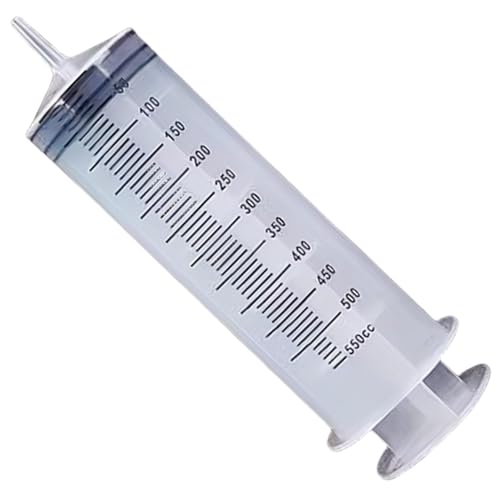 Große Spritze, 500 ml Plastik -Einlaufspritze mit Adapter und klarer Skala, Nachfüllung von Flüssigkeit, Farbe, Epoxidharz, Öl, Bewässerungsanlagen, groß für dicke Flüssigkeiten Große Spritze, 500 ml Plastik -Einlaufspritze mit Adapter und klarer Skala, Nachfüllung von Flüssigkeit, Farbe, Epoxidharz, Öl, Bewässerungsanlagen, groß für dicke Flüssigkeiten von LAANCOO