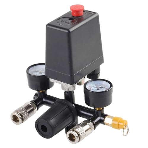 Luftkompressorteile Austausch, multifunktionaler Luftkompressorschalter mit 2 Indikatorenersatzteilen zum Speichern elektrischer Energie, Druckschalter für Luftkompressorteile Austausch, multifunktionaler Luftkompressorschalter mit 2 Indikatorenersatzteilen zum Speichern elektrischer Energie, Druckschalter für von LAANCOO