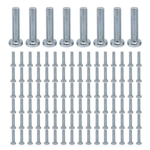 M6x20mm -Schrauben 100pcs Kohlenstoffstahl Vollgewindeschrauben mit Kreuzkopfersatz für Möbel, Auto, Elektronik, Schrauben von LAANCOO
