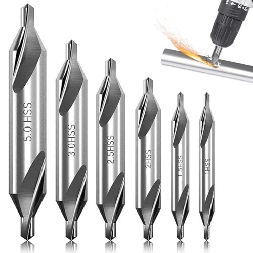 Metrisches Bohrbit Set, 6PCS -Mittelbohrbit Set 1/1, 5/2/2, 5/3/ mm Schwerdetationsstahl -Zentrierung für Edelstahlguss -Eisen -Legierung Metrisches Bohrbit Set, 6PCS -Mittelbohrbit Set 1/1, 5/2/2, 5/3/ mm Schwerdetationsstahl -Zentrierung für Edelstahlguss -Eisen -Legierung von LAANCOO