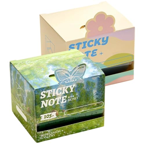 Mini Sticky Notes, 210pcs ästhetische Klebernoten, perlmulierte klare wasserdichte Selbstklebstoffauszugsnotiz für Büroschule, niedliche Notizbilder, niedliche Notizbilder von LAANCOO