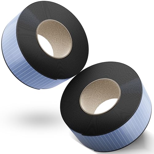Klettband selbstklebend, extra stark, wasserfest, Outdoor fähig -40°C bis 100°C, Kleben statt Bohren, Klettpunkte zuschneiden, doppelseitiges Klebeband Ersatz - TOUGH TAPE STRAP (Schwarz, 5m - 50mm) von LABEL THE CABLE