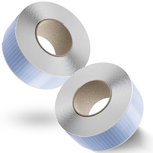 Klettband selbstklebend, extra stark, wasserfest, Outdoor fähig -40°C bis 100°C, Kleben statt Bohren, Klettpunkte zuschneiden, doppelseitiges Klebeband Ersatz - TOUGH TAPE STRAP (Weiß, 5m - 50mm) von LABEL THE CABLE