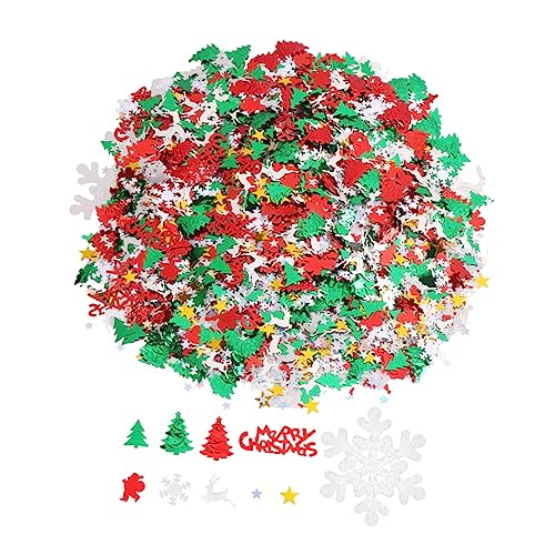 LABRIMP 1 Packung Konfetti werfen weihnachtsmuster konfetti Hochzeitsdekoration Weihnachtskonfetti Weihnachtsdekorationen plastische Ornamente Konfetti-Dekorationen Blitz von LABRIMP