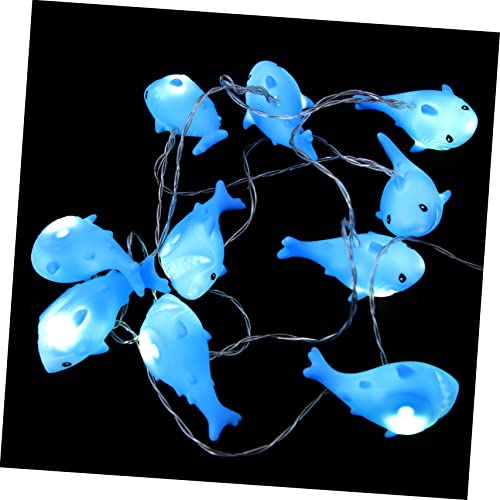 LABRIMP 1 Saite LED Haie Lichterkette für Innenräume Lange Dekorative Lichterkette mit Hai Elementen für Kinderzimmer Geburtstagsfeiern und Festliche Anlässe Batteriebetrieben nicht von LABRIMP