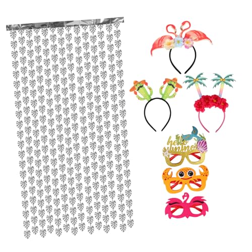 LABRIMP 1 Satz Hawaiian Luau Party Set mit Sonnenbrille Haarband und Fransenvorhang für Sommerfeiern Dekoration für Hawaii Mottopartys und Strandveranstaltungen LABRIMP 1 Satz Hawaiian Luau Party Set mit Sonnenbrille Haarband und Fransenvorhang für Sommerfeiern Dekoration für Hawaii Mottopartys und Strandveranstaltungen von LABRIMP