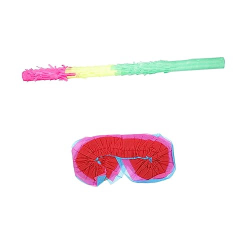 LABRIMP 1 Satz Pinata Requisiten Geburtstagsfeier Piñata Stick Mexikanische Piñata Bunter Piñata-stick Pinata-stick Für Party Taco-dienstag-event Sommer Maske Papier Kind Augen Bedecken von LABRIMP