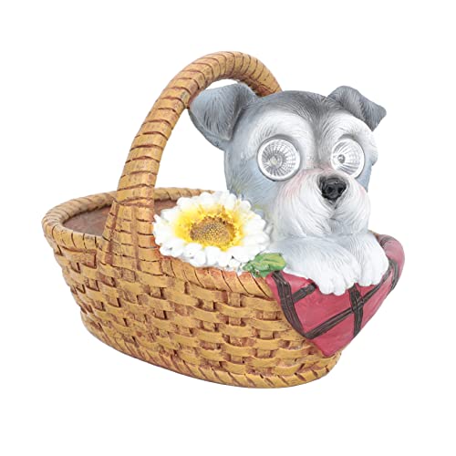 LABRIMP 1 Stück Dekorativer Gartenhund mit Solarbetrieb Süßer Blumentopf aus Harz für Außenbereich Kreative Gartendeko mit Solarlicht und Niedlichem Design für Gartenliebhaber LABRIMP 1 Stück Dekorativer Gartenhund mit Solarbetrieb Süßer Blumentopf aus Harz für Außenbereich Kreative Gartendeko mit Solarlicht und Niedlichem Design für Gartenliebhaber von LABRIMP