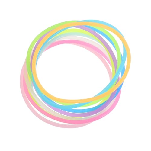 LABRIMP 10 Stück Bunte Silikon Jelly Armbänder mit Glow in The Dark Funktion Elastische Wristbands als Haarbänder und Party Accessoires Vielseitig Verwendbar für Musikfestivals und LABRIMP 10 Stück Bunte Silikon Jelly Armbänder mit Glow in The Dark Funktion Elastische Wristbands als Haarbänder und Party Accessoires Vielseitig Verwendbar für Musikfestivals und von LABRIMP