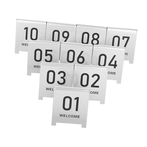 LABRIMP 10 Stück Förmige Tischnummern Doppelseitige Markierer für Hochzeiten Geburtstagsfeiern und Frosted Langlebig LABRIMP 10 Stück Förmige Tischnummern Doppelseitige Markierer für Hochzeiten Geburtstagsfeiern und Frosted Langlebig von LABRIMP