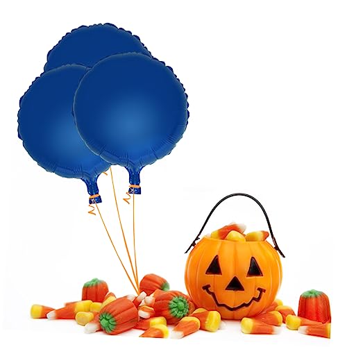 LABRIMP 10 Stück Runde Aluminium Folienballons Blau für Valentinstag Hochzeit und Geburtstagsfeiern Partydekoration und Wiederverwendbar von LABRIMP