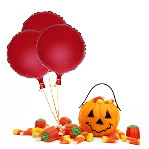 LABRIMP 10 Stück Runde Aluminiumfolie Ballons Rote Folienballons für Hochzeit Valentinstag und Geburtstagsfeierdekoration Wiederverwendbar und Langlebig von LABRIMP