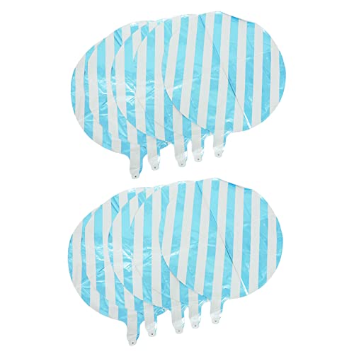 LABRIMP 10 Stück Runde Gestreifte Luftballons Candyfarben für Geburtstagsfeiern Hochzeiten und Festliche Dekorationen aus Hochwertigem Aluminiumfolie Sicher und Langlebig von LABRIMP