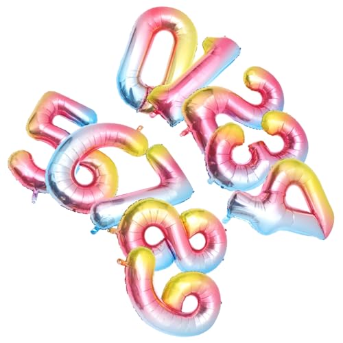 LABRIMP 10 Stück Teiliges Aluminium Folien Zahlenballons für Geburtstagsfeiern Dekorative Luftballons Silber und Gold für und Außendekoration LABRIMP 10 Stück Teiliges Aluminium Folien Zahlenballons für Geburtstagsfeiern Dekorative Luftballons Silber und Gold für und Außendekoration von LABRIMP