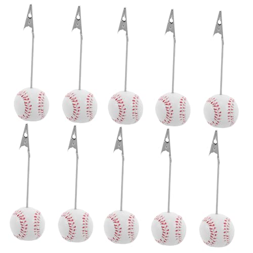 LABRIMP 10 Stück Teiliges Baseball Memo Clip aus Resin mit Alligator klammer Sportliches Tischkartenhalter Veranstaltungen Namenskarten und Notizen Leicht und Vielseitig für Büro und von LABRIMP