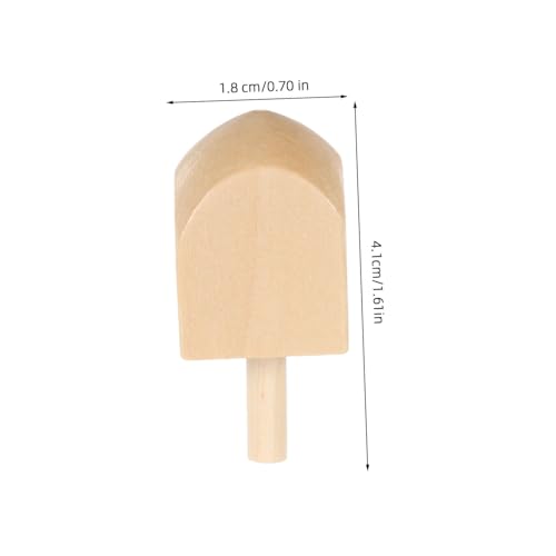 LABRIMP 10 Stück Teiliges Holz Dreidel Unbemalt mit Griff Blanke Chanukka Spieltrommeln für DIY Chanukka Dekoration Traditionelles Jüdisches Festspielzeug Kreative Bastelaktivität von LABRIMP