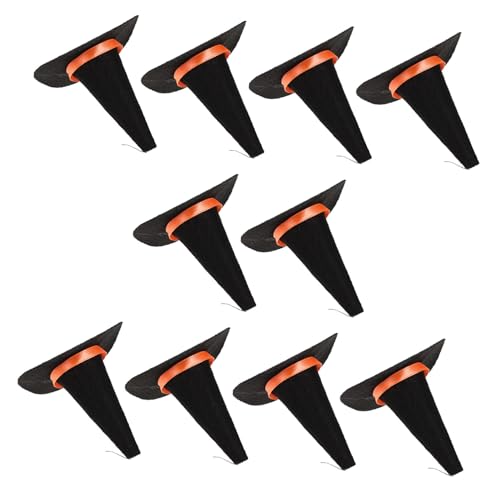 LABRIMP 10 Stück Teiliges Mini-hexenhut Filz Halloween-dekoration Niedliche Flaschenhüte Party-accessoires Klassische Hexenhut-form für Festliche Halloween-feiern und Gästegeschenke LABRIMP 10 Stück Teiliges Mini-hexenhut Filz Halloween-dekoration Niedliche Flaschenhüte Party-accessoires Klassische Hexenhut-form für Festliche Halloween-feiern und Gästegeschenke von LABRIMP