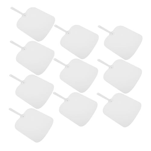 LABRIMP 10 Stück Teiliges Set Leere Handventilatoren aus Pet für Sublimation Handheld Fans für Kirchenpartys Hochzeiten und DIY Projekte und Langlebig von LABRIMP