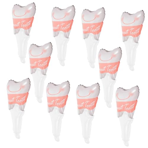 LABRIMP 10 Stück Teiliges Zahnförmige Luftballons Handheld Geburtstagsdeko Shower Party Zubehör Robuste Partydekoration mit Einfachem Design für Feierlichkeiten und Jubiläen LABRIMP 10 Stück Teiliges Zahnförmige Luftballons Handheld Geburtstagsdeko Shower Party Zubehör Robuste Partydekoration mit Einfachem Design für Feierlichkeiten und Jubiläen von LABRIMP