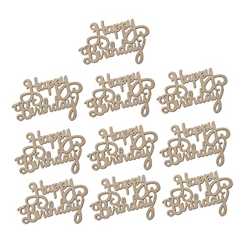 LABRIMP 10 Stücke Holz Ausschnitte Dekoration Ornament Holz DIY Handwerk Bambus von LABRIMP