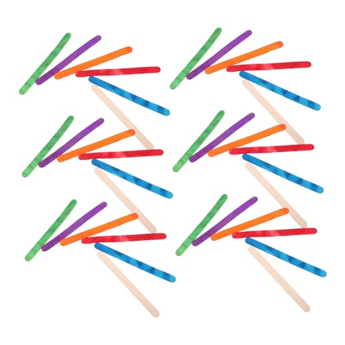 LABRIMP 100 Stück Bunte Holz Bastelstäbchen für Diy Eisstäbchen Natürliche und Farbige Stäbchen für Kreative Bastelprojekte Schulaktivitäten und Geburtstagsfeiern LABRIMP 100 Stück Bunte Holz Bastelstäbchen für Diy Eisstäbchen Natürliche und Farbige Stäbchen für Kreative Bastelprojekte Schulaktivitäten und Geburtstagsfeiern von LABRIMP