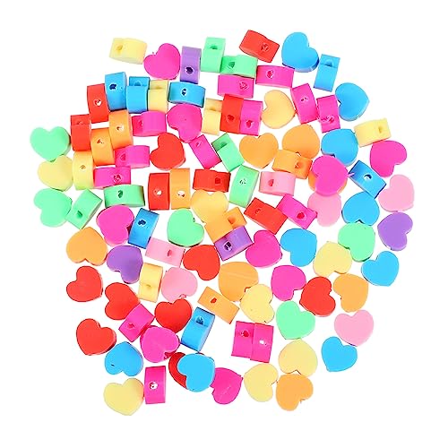LABRIMP 100 Stück Herzform Bastelperlen für Diy Schmuckherstellung Bunte Acrylperlen für Armbänder und für Kreative Projekte und LABRIMP 100 Stück Herzform Bastelperlen für Diy Schmuckherstellung Bunte Acrylperlen für Armbänder und für Kreative Projekte und von LABRIMP