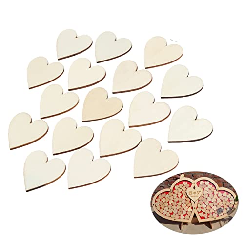 LABRIMP 100 Stück Holzherzen Scheiben Unbehandelt für Diy Bastelprojekte zum Dekorieren Beschriften und Verzieren von Geschenken Karten und Mehr von LABRIMP
