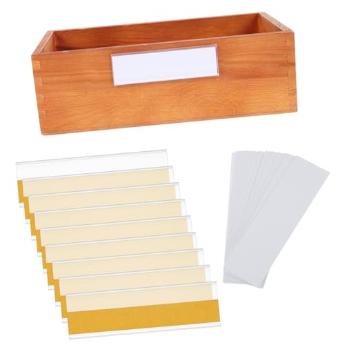 LABRIMP 100 Stück Teiliges Selbstklebendes Etikettenhalter aus Transparentem PVC mit Pet Kleber Reißfest und Langlebig Weißen Papiereinlegern für Drahtregale Aufbewahrungskörbe und LABRIMP 100 Stück Teiliges Selbstklebendes Etikettenhalter aus Transparentem PVC mit Pet Kleber Reißfest und Langlebig Weißen Papiereinlegern für Drahtregale Aufbewahrungskörbe und von LABRIMP
