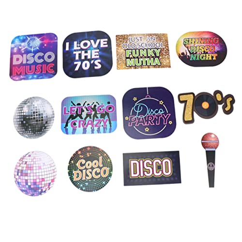 LABRIMP 12 Stück Teiliges Disco Fotoautomaten Requisiten im Jahre Stil Lustige Partyaccessoires für Unvergessliche Erinnerungen LABRIMP 12 Stück Teiliges Disco Fotoautomaten Requisiten im Jahre Stil Lustige Partyaccessoires für Unvergessliche Erinnerungen von LABRIMP