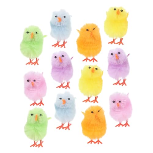 LABRIMP 12 Stück Teiliges Flauschige Mini Küken Plüschspielzeug Osterdeko Kleine Hühnerfiguren für Wohnraum Büro Party LABRIMP 12 Stück Teiliges Flauschige Mini Küken Plüschspielzeug Osterdeko Kleine Hühnerfiguren für Wohnraum Büro Party von LABRIMP