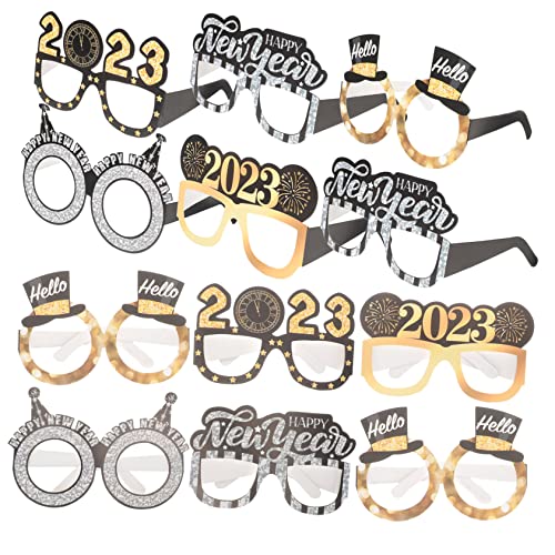 LABRIMP 12 Stück Teiliges Neujahrs Partybrillen aus Schwarzem und Goldenem Papier Dekorative Brillen für Silvesterfeier Festliche Fotorequisiten Auffällige Eyewear Party Props für LABRIMP 12 Stück Teiliges Neujahrs Partybrillen aus Schwarzem und Goldenem Papier Dekorative Brillen für Silvesterfeier Festliche Fotorequisiten Auffällige Eyewear Party Props für von LABRIMP