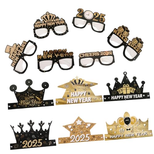 LABRIMP 12 Stück Teiliges Neujahrs-party Papierbrillen und Papierhüten Lustige Foto-requisiten Langlebige Pappmaterialien Vielseitig Einsetzbar für Silvester Geburtstagsdeko LABRIMP 12 Stück Teiliges Neujahrs-party Papierbrillen und Papierhüten Lustige Foto-requisiten Langlebige Pappmaterialien Vielseitig Einsetzbar für Silvester Geburtstagsdeko von LABRIMP