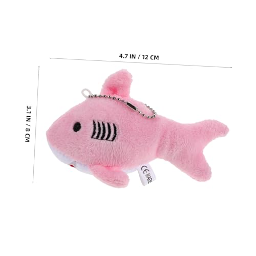 LABRIMP 12 Stück Teiliges Plüsch Hai Schlüsselanhänger Mini Stofftier Hai Anhänger Vielseitige Taschen Rucksackdeko Süße Meerestier Schlüsselring Charms Bunte Farben als Partygeschenk von LABRIMP