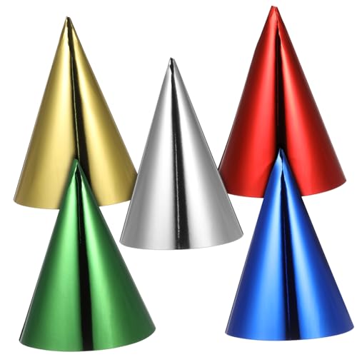 LABRIMP 15 Stück Bunte Geburtstagsmützen Teiliges Papier Kegelhüte in Gold Silber Grün Blau Rot für Erwachsene Vielseitige Partyhüte für Geburtstagsfeiern und Festliche Anlässe LABRIMP 15 Stück Bunte Geburtstagsmützen Teiliges Papier Kegelhüte in Gold Silber Grün Blau Rot für Erwachsene Vielseitige Partyhüte für Geburtstagsfeiern und Festliche Anlässe von LABRIMP
