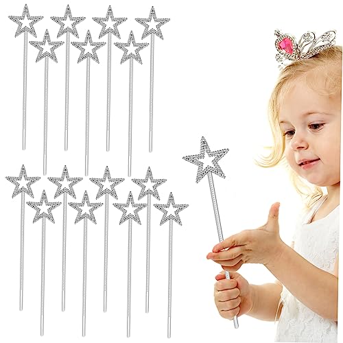 LABRIMP 15 Stück Teiliges Zauberstäbe mit Stern Dekoration Plastische Fee Zauberstäbe für Mädchen Party Accessoires und Cosplay Requisiten Kindergeburtstag Mitgebsel Langlebig und Leicht von LABRIMP