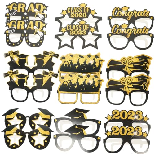 LABRIMP 18 Stück Teiliges Abschluss Partybrillen aus Papier Leichte Graduation Eyewear Props für Sichere und Dekorative Partybrillen für Abschlussfeiern und Fotoshootings LABRIMP 18 Stück Teiliges Abschluss Partybrillen aus Papier Leichte Graduation Eyewear Props für Sichere und Dekorative Partybrillen für Abschlussfeiern und Fotoshootings von LABRIMP