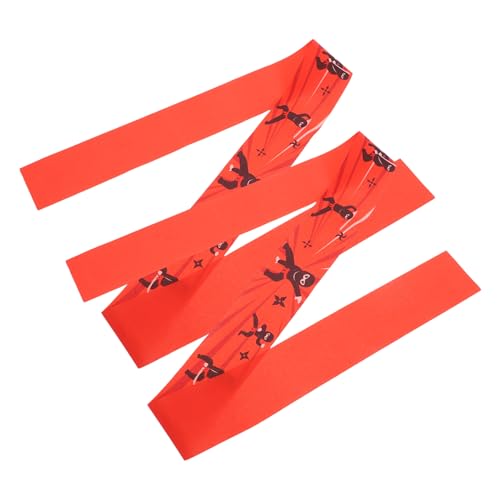 LABRIMP 2 STÜCK Japanisches Ninja Stirnband mit stylischem Ninja Print für Sport und Küchenkostüm atmungsaktiv sicherer Sitz als japanisches Bandana für Karate Kostüme von LABRIMP