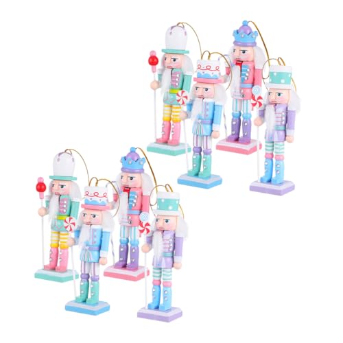 LABRIMP 2 Sätze Weihnachts-Holz-holzfigur Holzsoldat Hängende Dekorationen Vielseitig als Tisch Baumschmuck Handgefertigt Nostalgisch Festlich für Weihnachtsdeko von LABRIMP