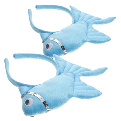 LABRIMP 2 Stück Goldfisch Stirnband Kopfband Meeres Tier Kostüm Accessoire für Halloween Festliche Kinderkostüme Party Spaßen von LABRIMP