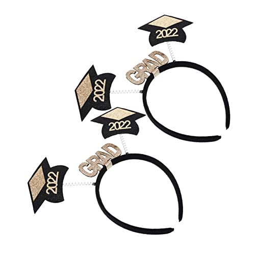 LABRIMP 2 Stück Graduation Hat Headband Kreatives Haar Accessoire für Abschlussfeiern Fotorequisiten für Unvergessliche Erinnerungen Bequemes Design aus Filzstoff für Graduierungsanlässe von LABRIMP