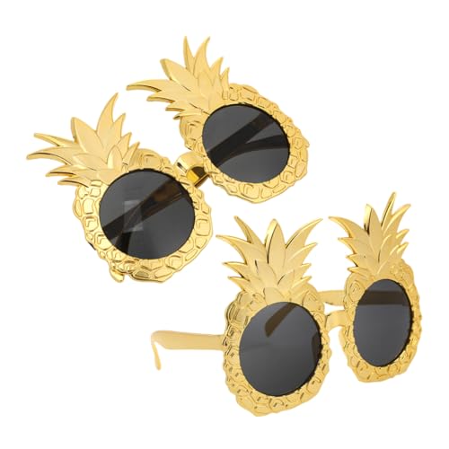 LABRIMP 2 Stück Hawaii Luau Party Sonnenbrillen im Ananas Design Lustige Kostümaccessoires für Erwachsene für Strand Sommer und Karneval LABRIMP 2 Stück Hawaii Luau Party Sonnenbrillen im Ananas Design Lustige Kostümaccessoires für Erwachsene für Strand Sommer und Karneval von LABRIMP