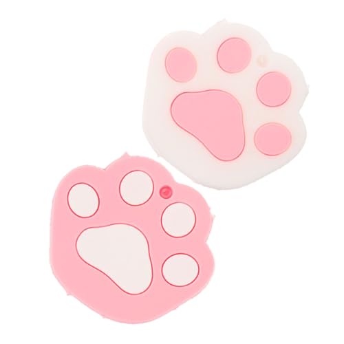 LABRIMP 2 Stück Katzenpfoten Schlüsselhüllen aus Flexiblem Silikon Schützende Dekorative Schlüsselabdeckungen für Haustür Kreative Geschenkidee für Katzenliebhaber Süßes Design in Rosa von LABRIMP