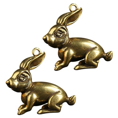 LABRIMP 2 Stück Kreativer Kaninchen Schlüsselanhänger aus Messing Set Retro Schlüsselring Anhänger Robustes und Langlebiges Design Tischornament oder Bag Hanging für LABRIMP 2 Stück Kreativer Kaninchen Schlüsselanhänger aus Messing Set Retro Schlüsselring Anhänger Robustes und Langlebiges Design Tischornament oder Bag Hanging für von LABRIMP