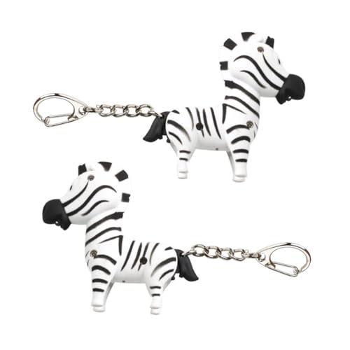 LABRIMP 2 Stück LED Schlüsselanhänger Zebraform mit Leucht Soundfunktion Metall kunststoff material Praktische Taschenlampe Schlüsselanhänger Geschenk für Freunde und Partys LABRIMP 2 Stück LED Schlüsselanhänger Zebraform mit Leucht Soundfunktion Metall kunststoff material Praktische Taschenlampe Schlüsselanhänger Geschenk für Freunde und Partys von LABRIMP