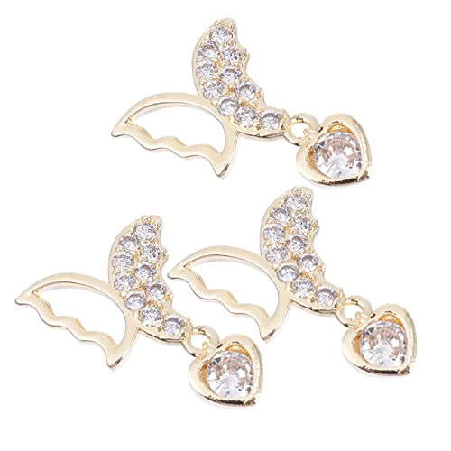 LABRIMP 2 Stück Teiliges Nail Patch mit Funkelnden Dekorationen für DIY Fingernägel Selbstklebend Stilvoller Design Nail Art Schmuck für Maniküre Anfänger und Profis von LABRIMP