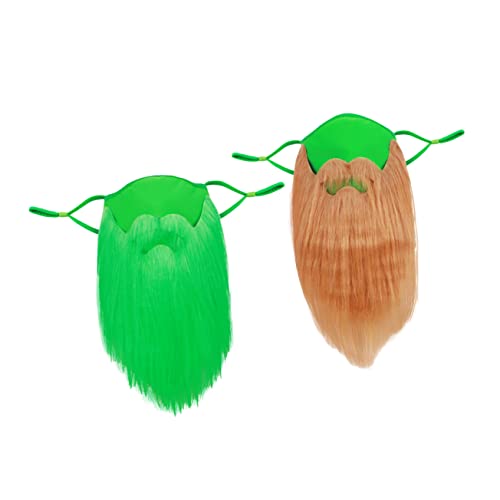 LABRIMP 2 Stück Teiliges Patricks Day Gesichtsschutz Dekorative Lustige Bartmasken Grün und Braun Hautfreundlich und Wiederverwendbar für Party und Bühnenauftritte LABRIMP 2 Stück Teiliges Patricks Day Gesichtsschutz Dekorative Lustige Bartmasken Grün und Braun Hautfreundlich und Wiederverwendbar für Party und Bühnenauftritte von LABRIMP